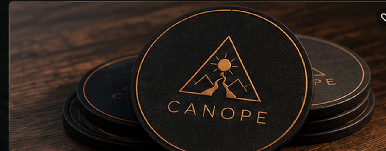 CANOPE coaster with logo